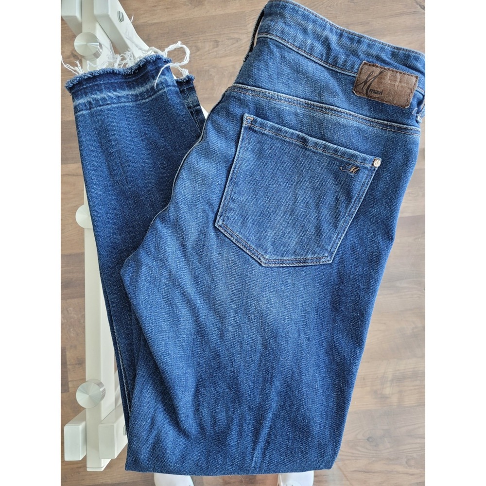 Mavi Gold Alissa 32/2 Ankle High Rise‎ Super Skinny Stretch Denim Jeans Raw Hem